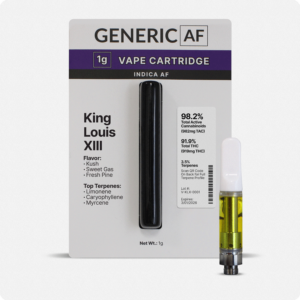 Photograph of Product: Generic AF - King Louis XIII - Vape Cartridge