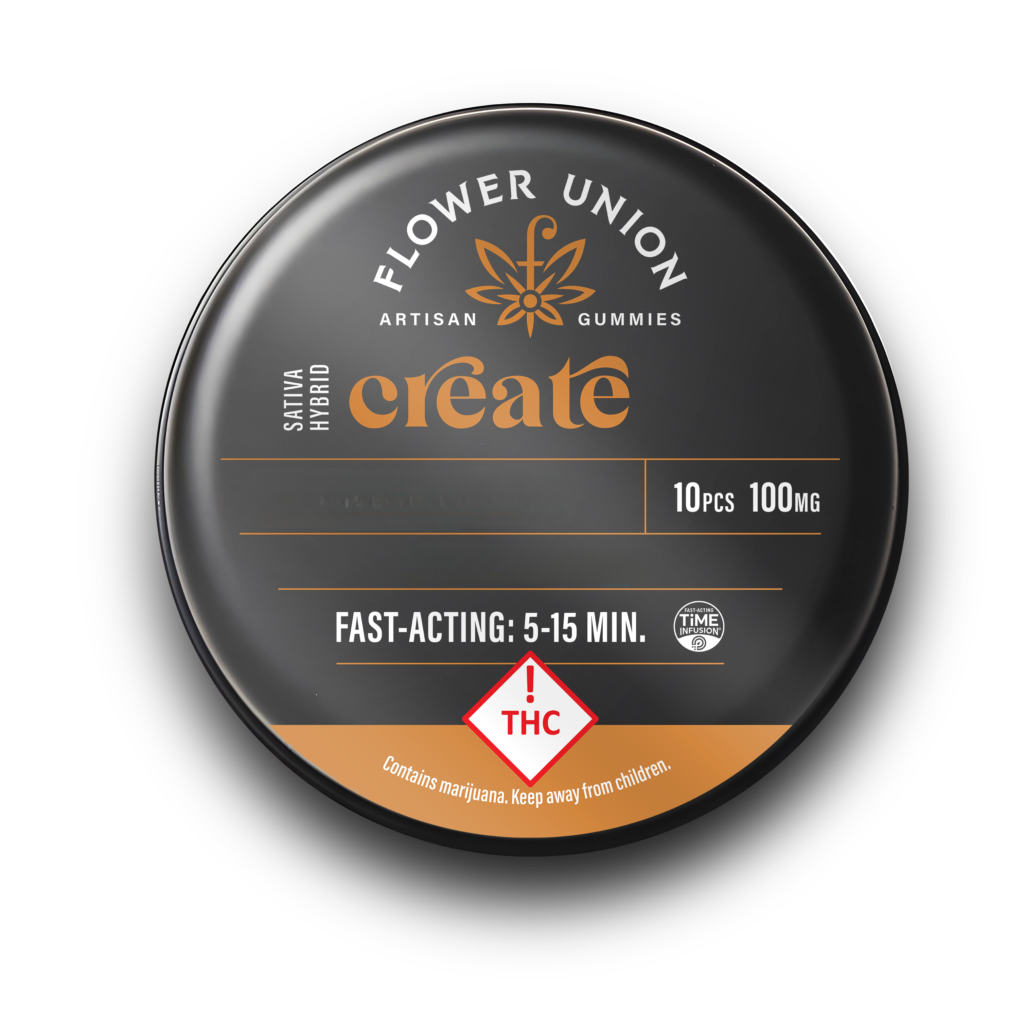 Photograph of product: Flower Union: CREATE Flamin Hot Cheetoz Gummies 100mg