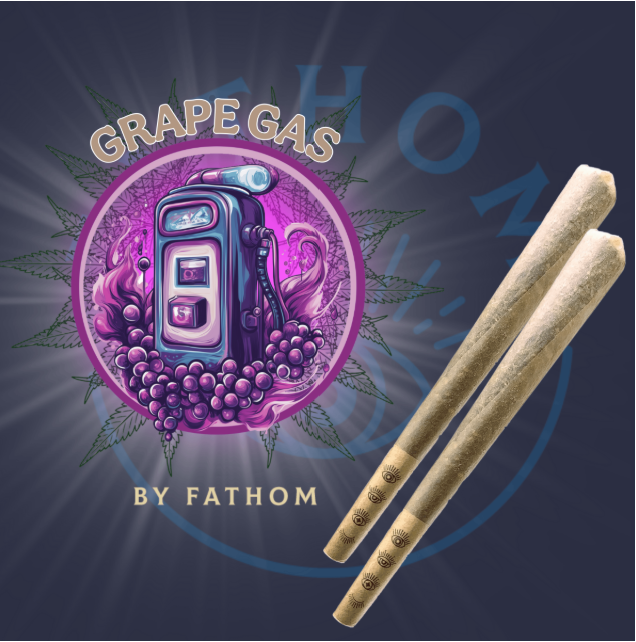 Photograph of product: Grape Gas | Fathom .5 Pre-Roll 2 Pack