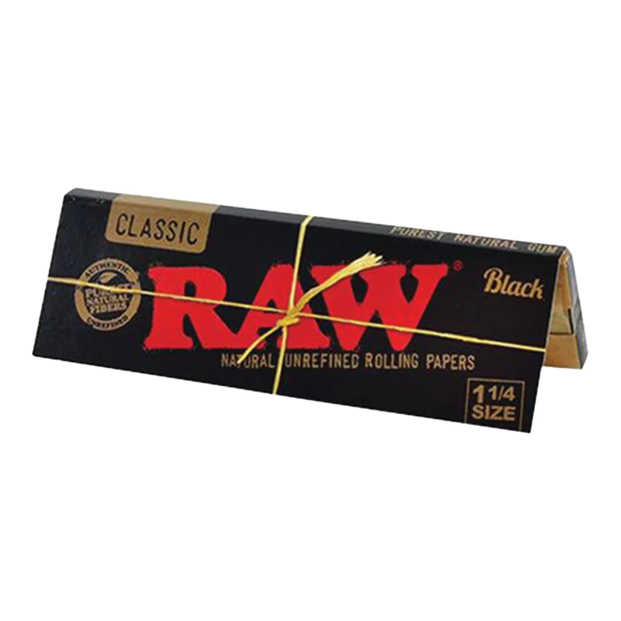 Photograph of product: RAW Classic Black Papers - 1 1/4 Size - 24 papers per pack