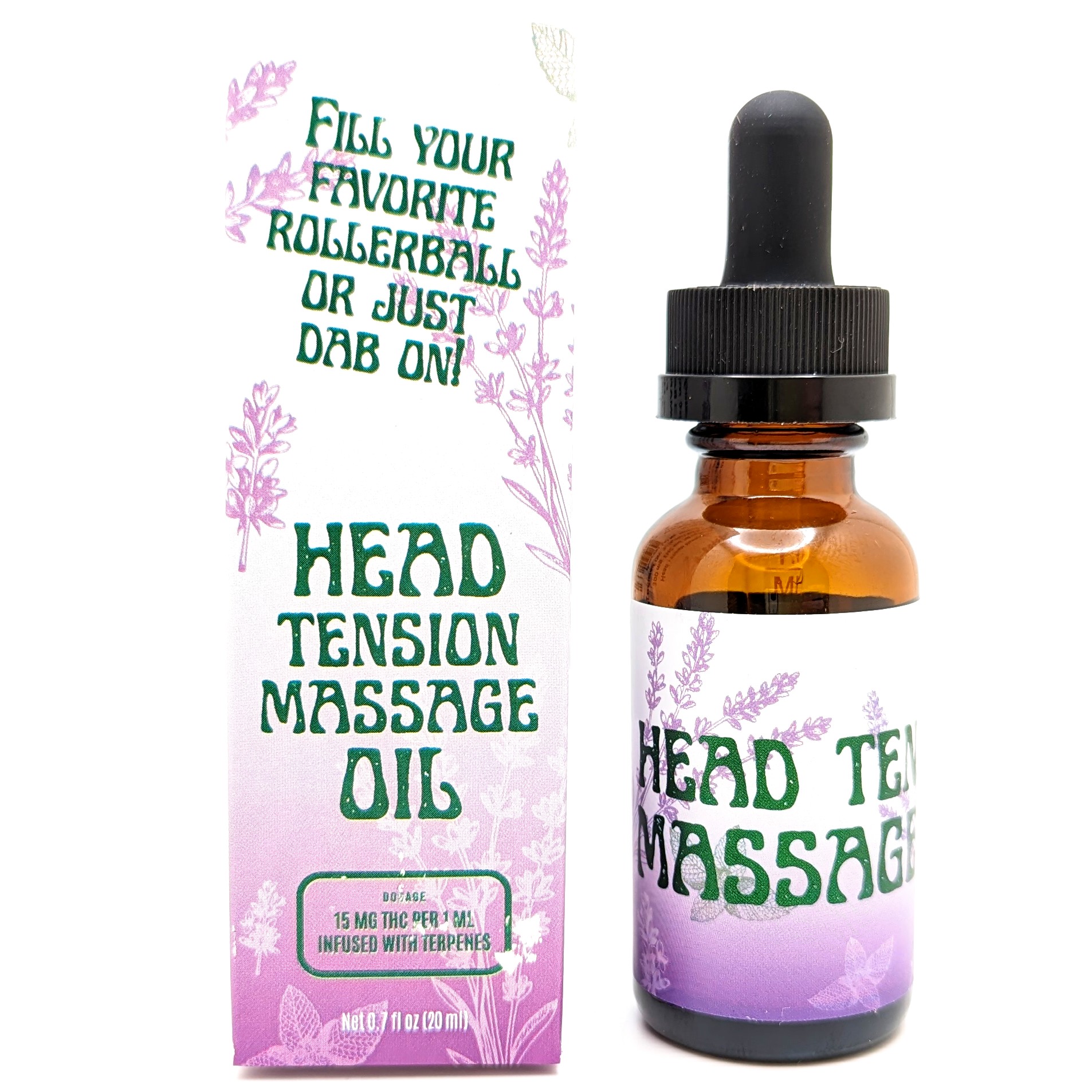Photograph of Product: Head Tension Massage Oil 1:1 300mg