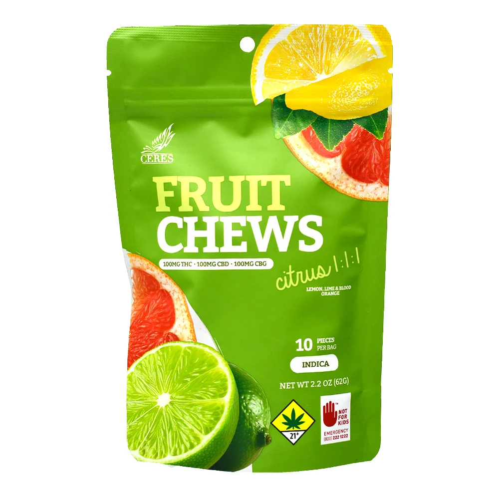 Photograph of product: Citrus 1:1:1 CBD|CBN Oui'd Fruit Chews 10-Pack | 300mg