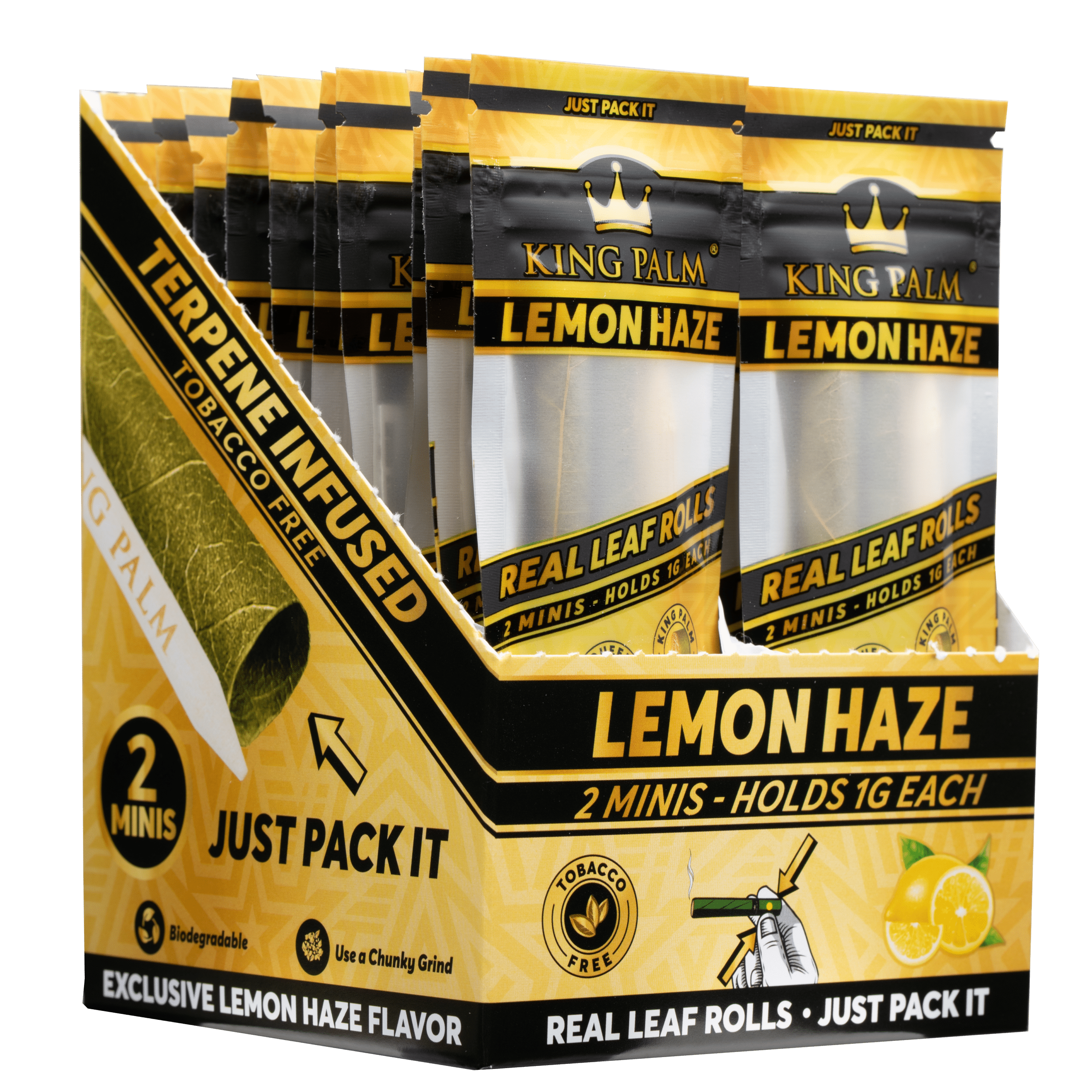 Photograph of product: Accessory | Cones/Papers/Wraps | - LB | King Palm | Mini | 2 Pack | Lemon Haze