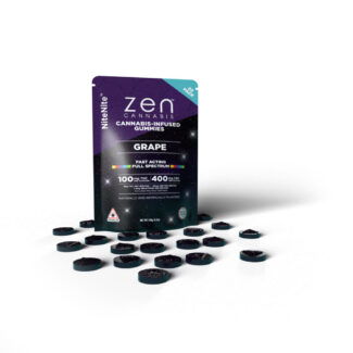 Photograph of product: Grape NiteNite Nano Gummy | 1:4 TH-oui + CBD 100mg   | Zen Oui'd