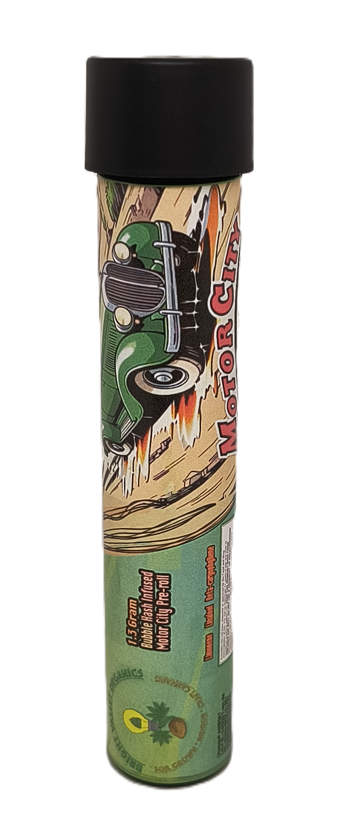 Photograph of product: Motor City | 1.3g Bubble au chocolat Infused Pre-Roll | Bright Valley Organics