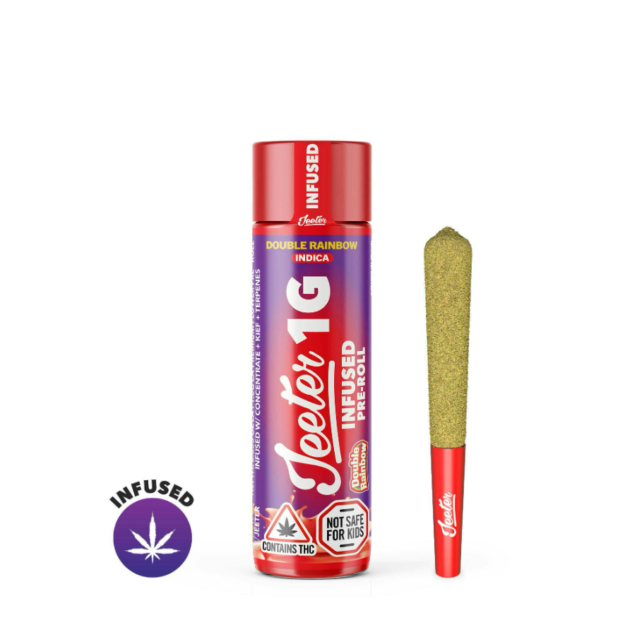 Photograph of product: 1G Jeeter Infused Pre-roll - Double Rainbow