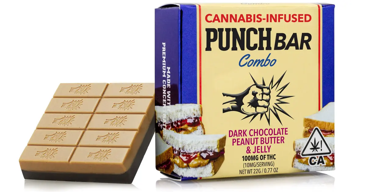 Photograph of product: 100MG Dark Chocolate Peanut Butter Jelly [H]