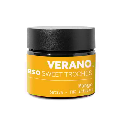 Photograph of product: 10pk/25mg RSO Troches (Sweet - Mango)