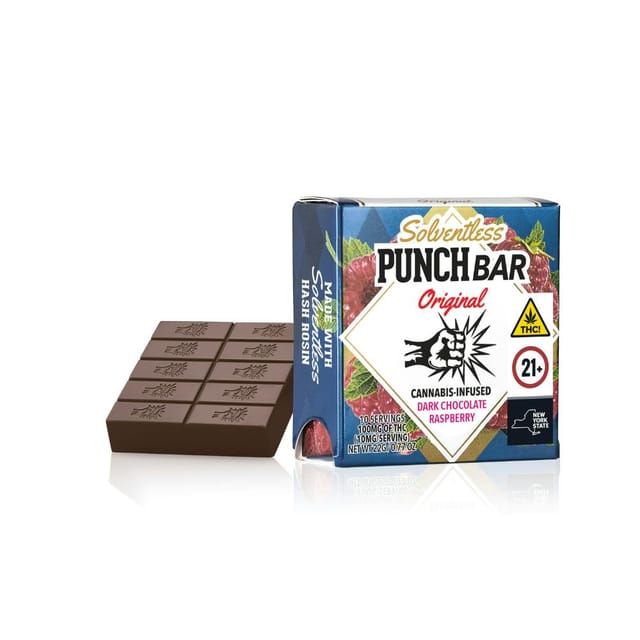 Photograph of product: Raspberry Dark Chocolate PunchBar 100mg (NY) - 