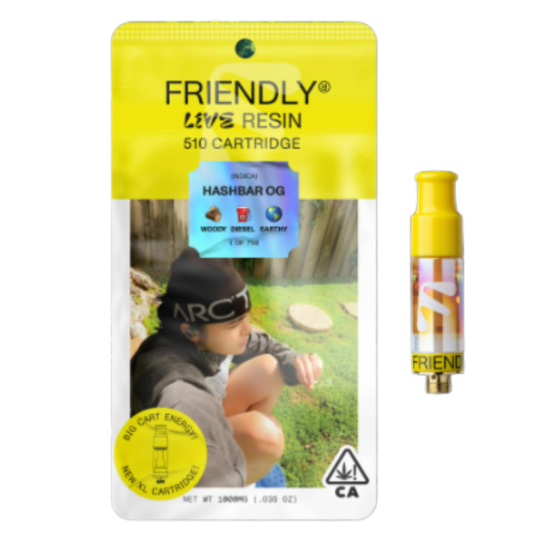Photograph of product: FRIENDLY - HASHBAR OG LIVE RESIN 1000MG