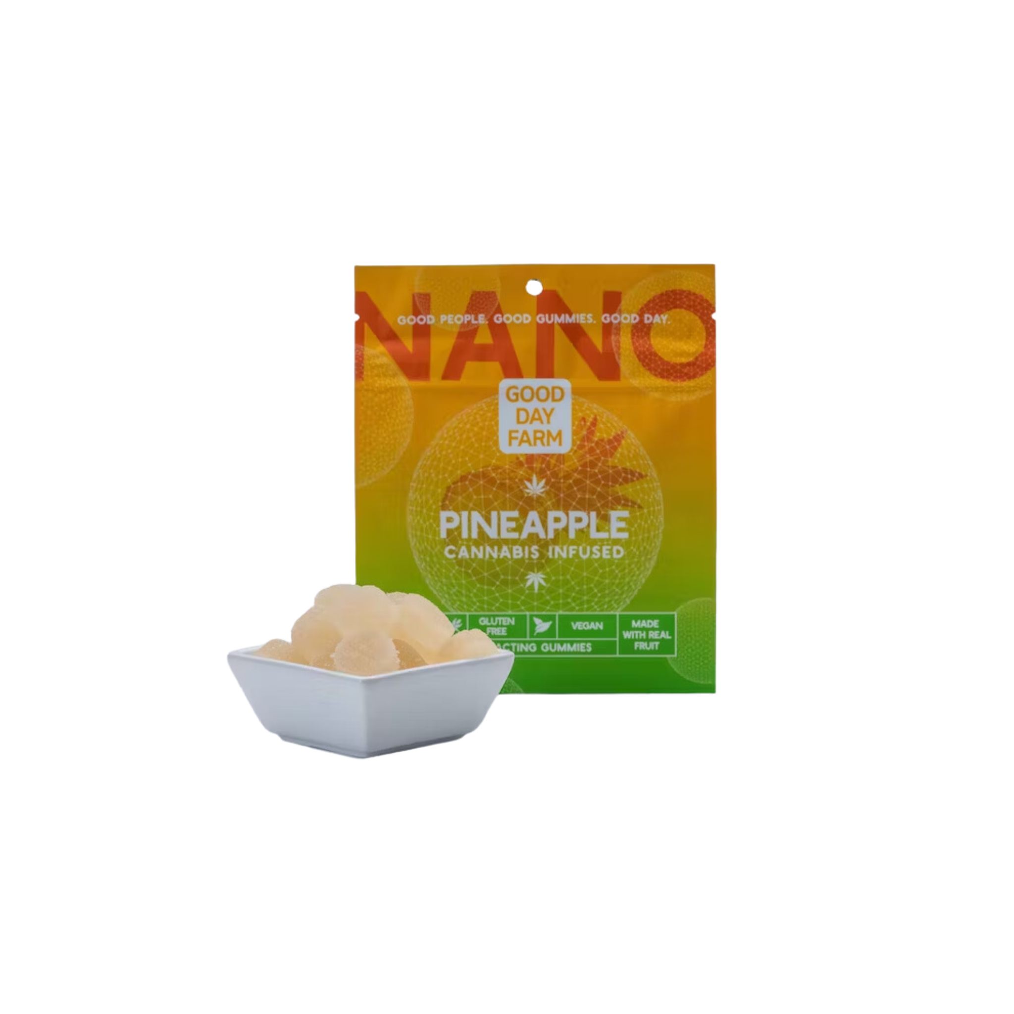 Photograph of product: GDF: Fast-Acting Gummies | Nano Pineapple | 100mg