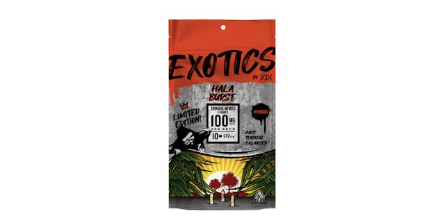 Photograph of product: Exotics Hala Burst Gummies 100mg - Sales Floor