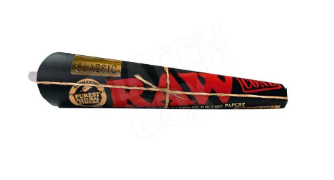 Photograph of product: RAW Black Classic Natural Unrefined 1 1/4 Cone