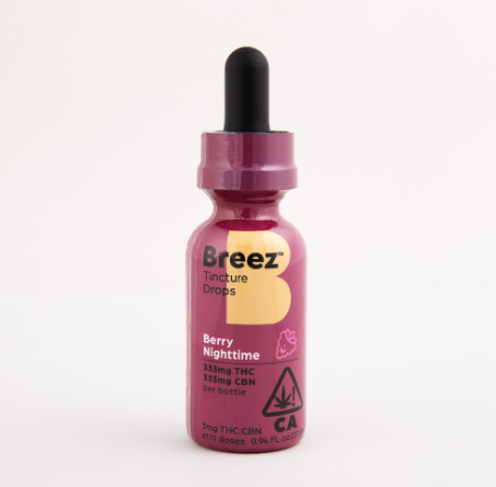 Photograph of product: Breez | Berry Nighttime | Tincture Drops | 99mg | 8.25ml