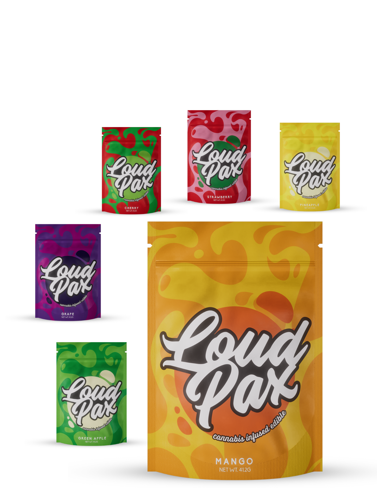 Photograph of product: Loudpax - Watermelon - 200mg au chocolat Rosin Gummies (4x50mg)