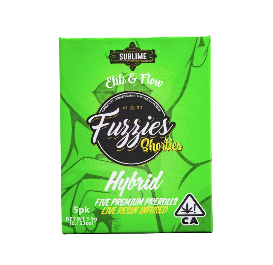 Photograph of product: Headband (H) Shorties Live Resin INFUSED PREROLLS 5pk - Fuzzies