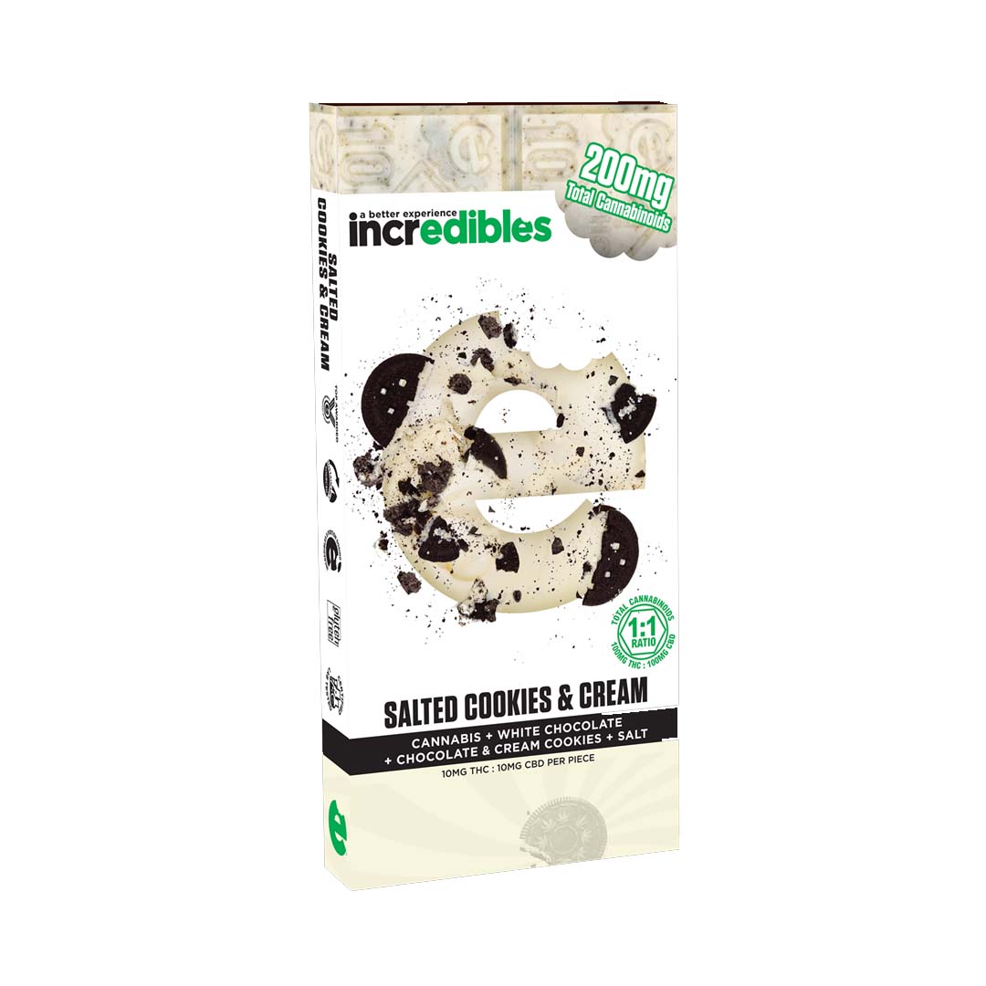 Photograph of product: Cookies n Cream Bar - 1:1 CBD/TH-oui - Incredibles