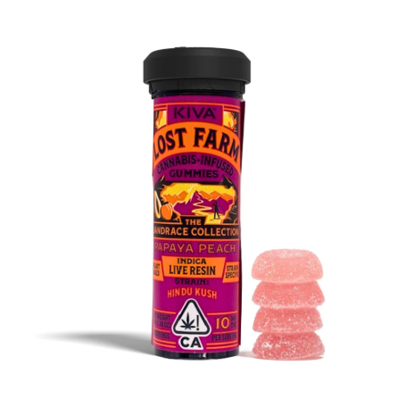 Photograph of product: PAPAYA PEACH - 100 MG - 10 PACK