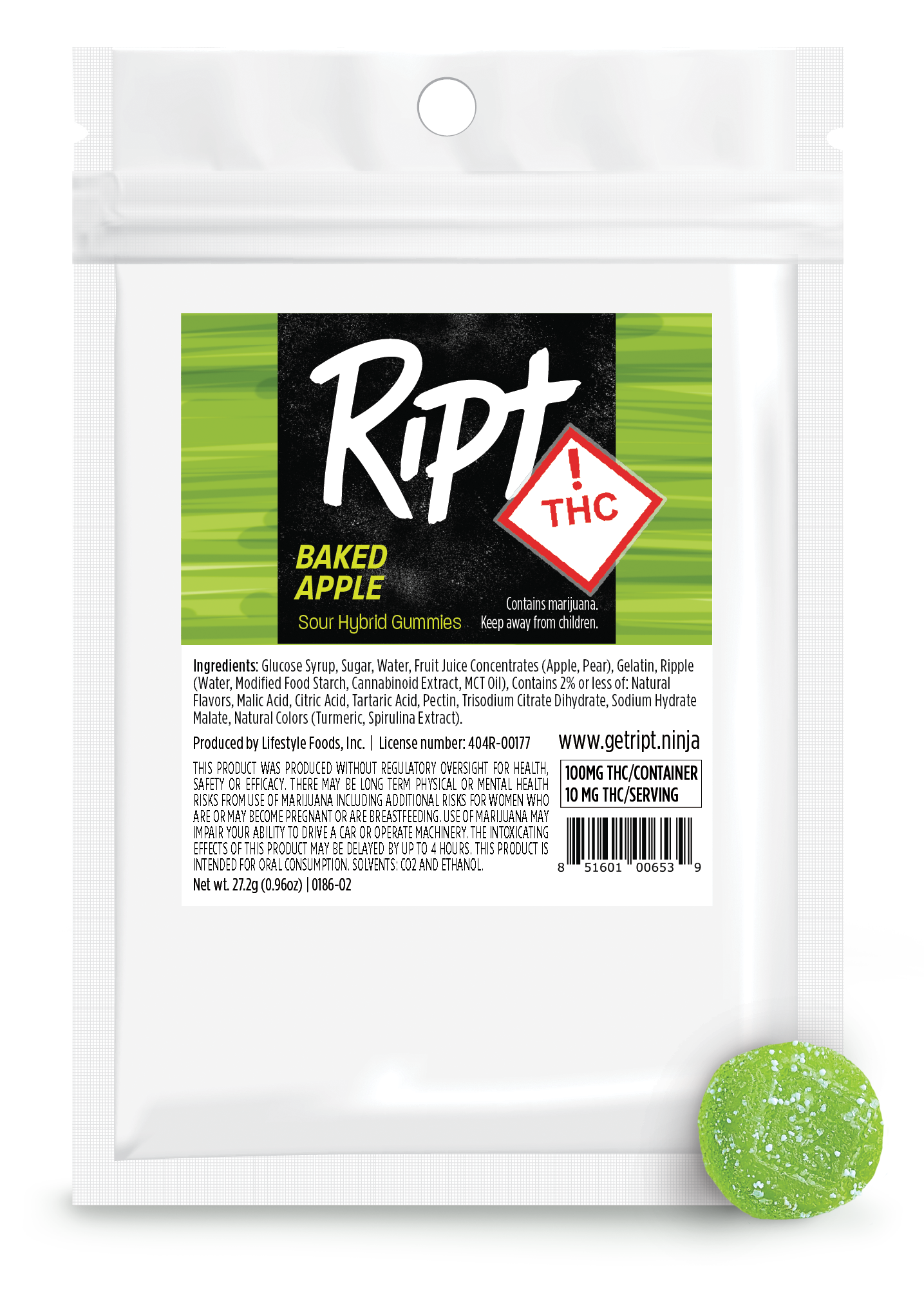 Photograph of product: Baked Apple - Sour Hybrid (100mg TH-oui)