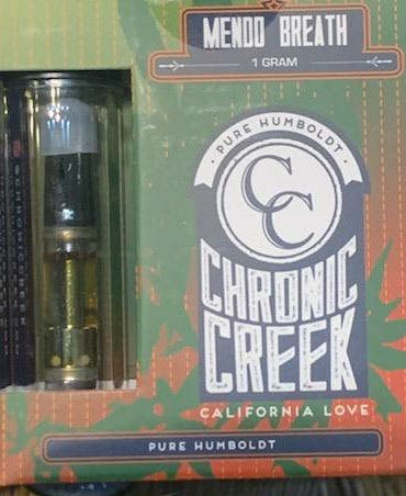 Photograph of product: Chronic Creek Mendo Breath 1g Cart