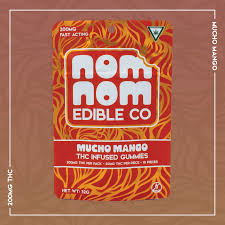 Photograph of product: Nom Nom | Mucho Mango | Live Resin TH-oui Gummies | 200mg