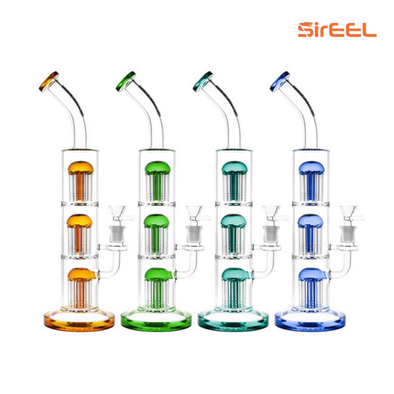 Photograph of product: SirEEL 14" Triple Jellyfish Perc Bong