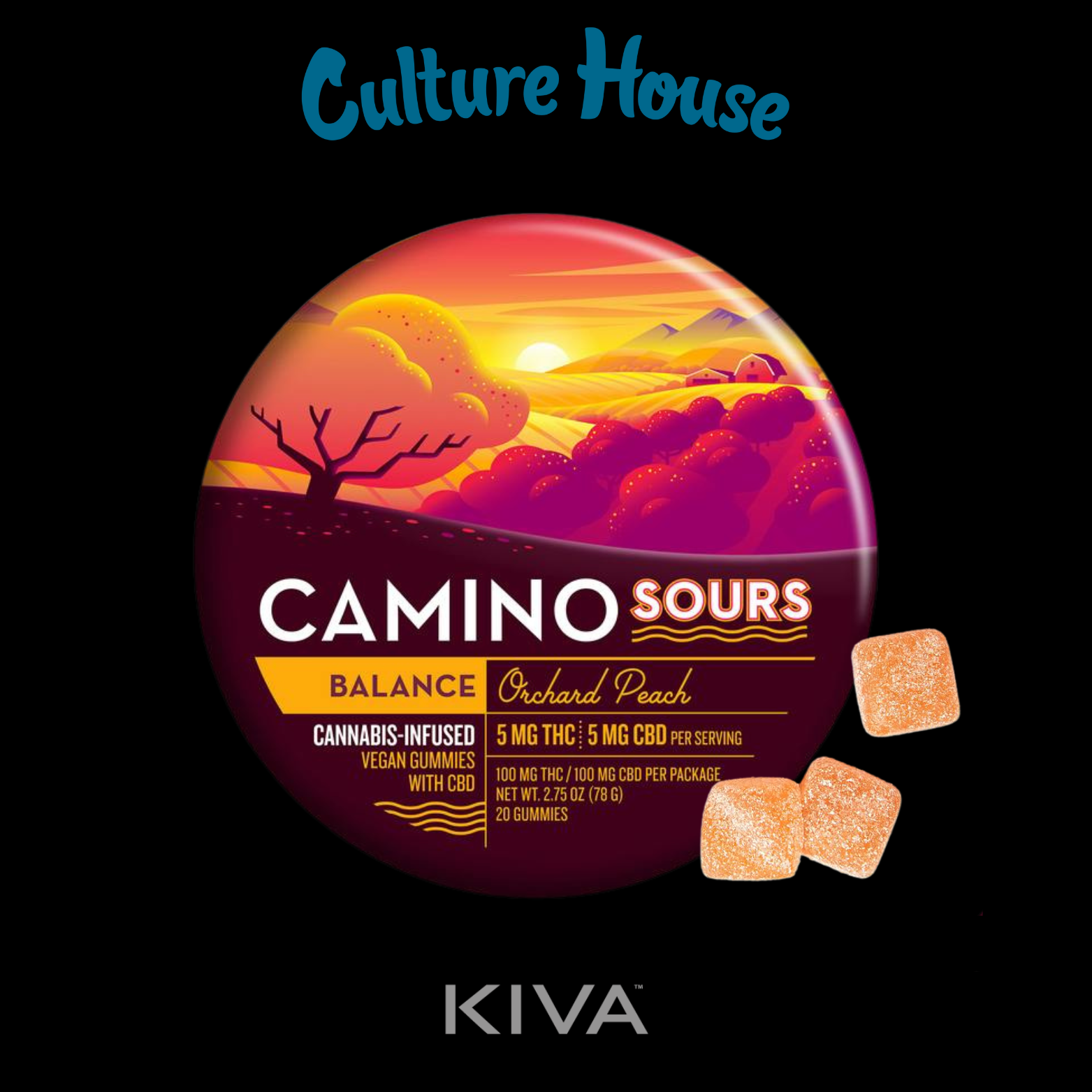 Photograph of product: Camino Sours | Orchard Peach | Balance | 100mg