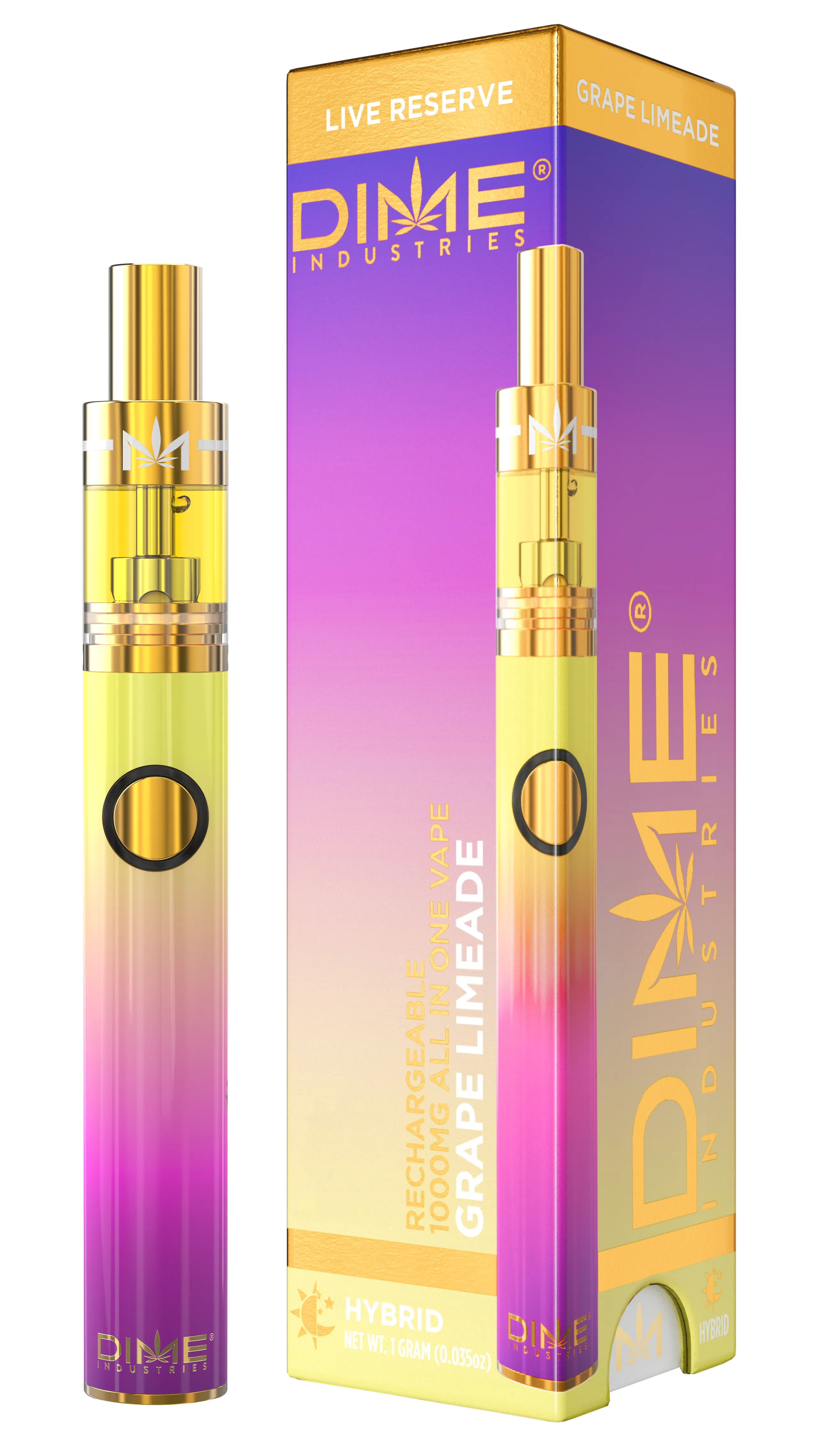 Photograph of product: Dime Industries | Grape Limeade | Live Reserve AIO Vape