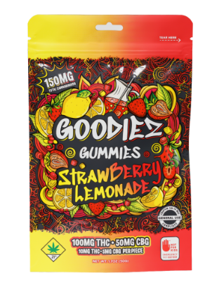 Photograph of product: Goodiez - Strawberry Lemonade 2:1 CBG - 10pk Edibles