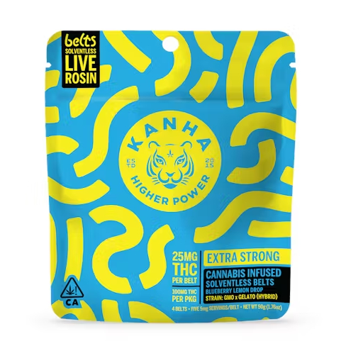 Photograph of product: BLUEBERRY LEMON DROP (H) NANO ROSIN BELTS 4PK