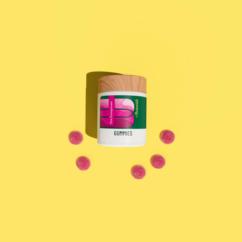 Photograph of product: The Botanist - Pink Pomegranate Gummies - 100mg (10pcs)