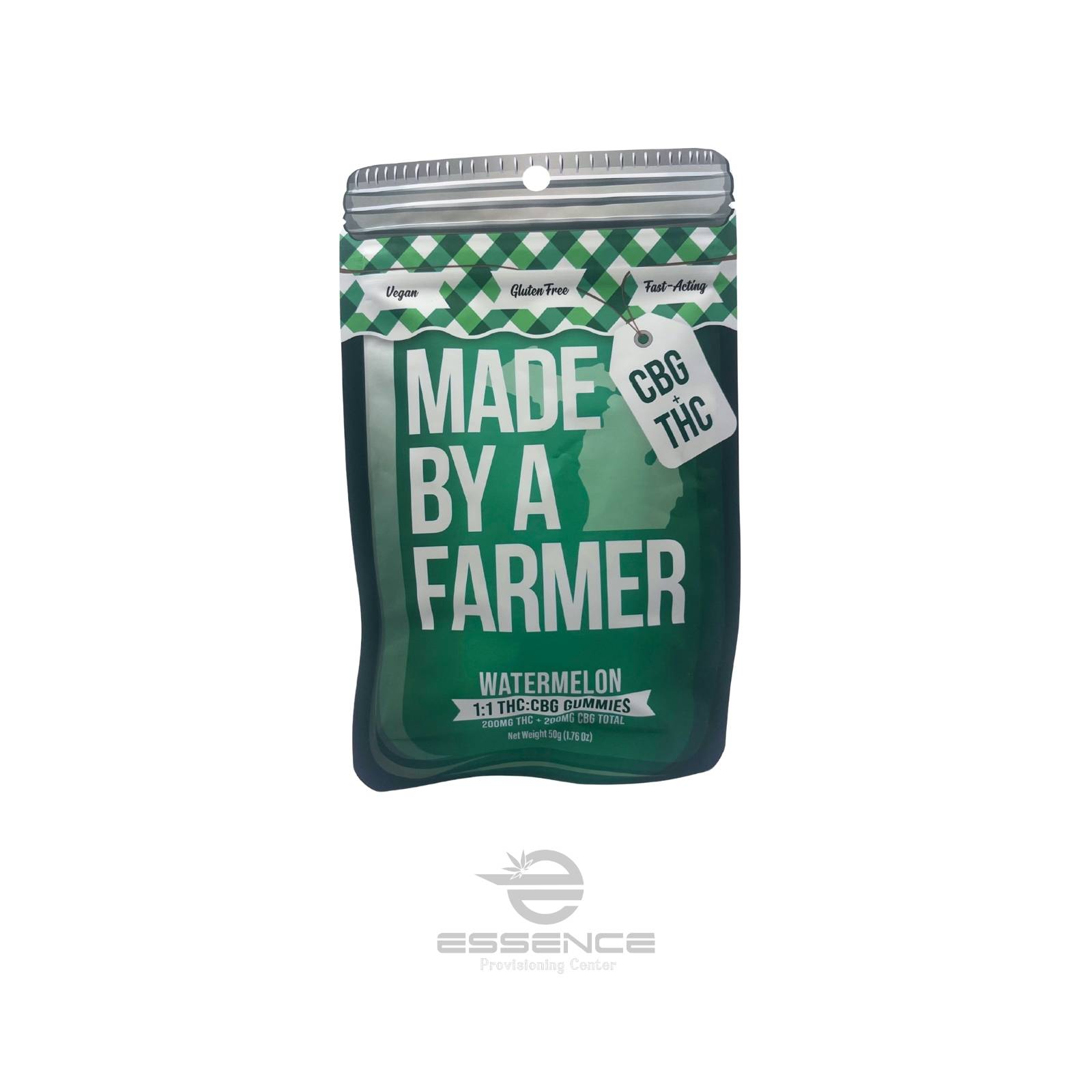 Photograph of product: Made By A Farmer - Watermelon (200mg TH-oui:200mg CBG) Full Spectrum Nano Gummies - 200mg