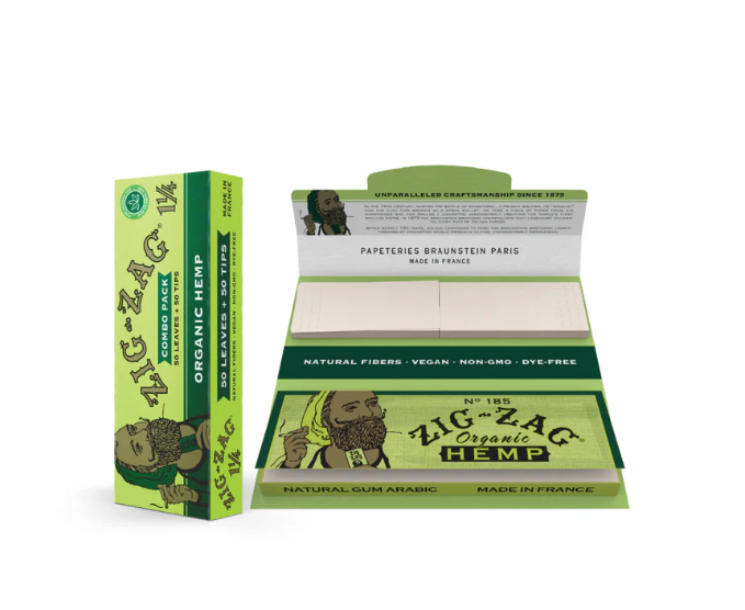 Photograph of product: Organic 1 1/4 Hemp Papers Combo Pack