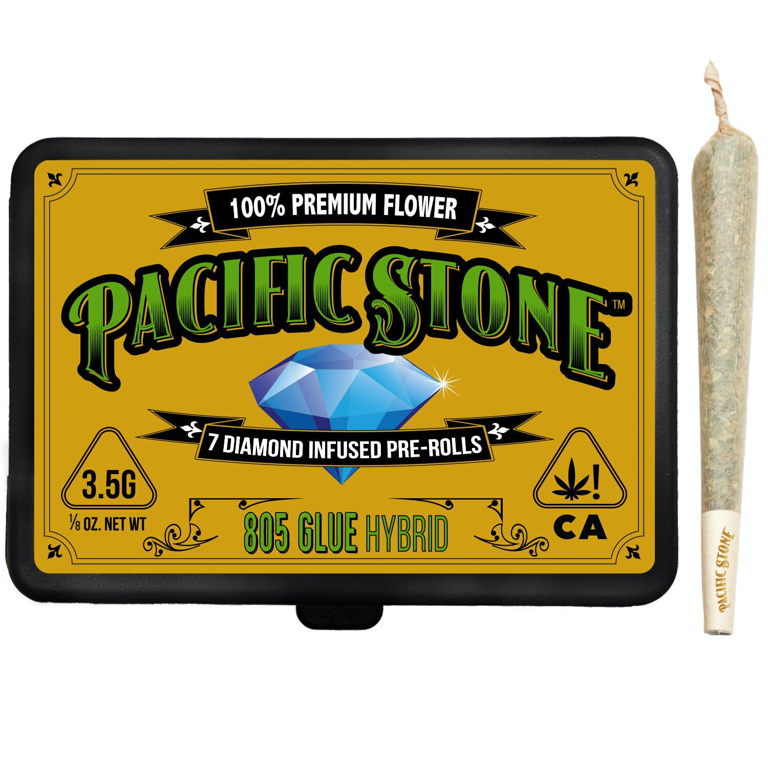 Photograph of product: 805 GLUE DIAMOND INFUSED PREROLLS 7PK