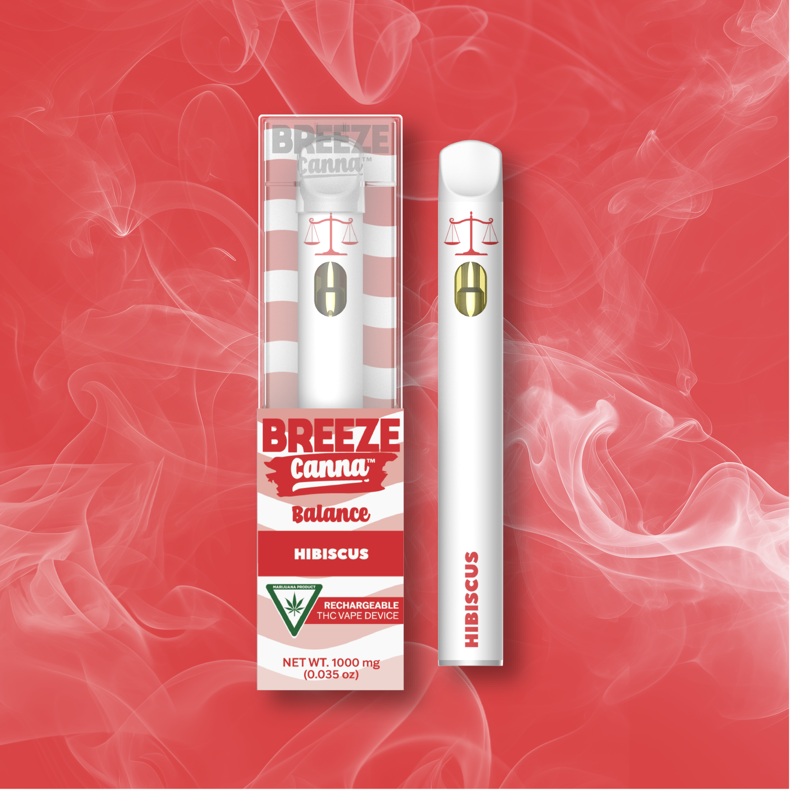 Photograph of product: Breeze Canna | 1g Disposable | Balance Hibiscus