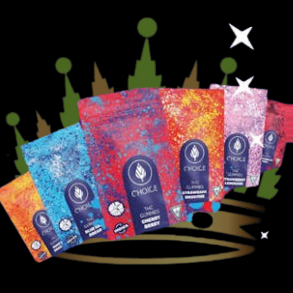 Photograph of product: Choice 200mg Gummies - Super Sour Prickly Pear