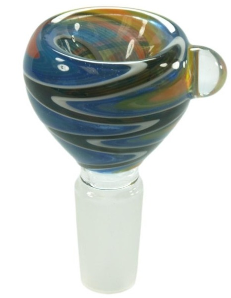 Photograph of product: 14mm Assorted Wig Wag Glass Bowl