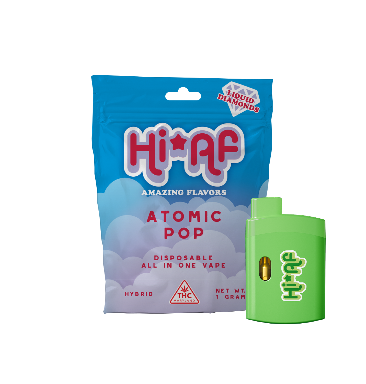 Photograph of product: Atomic Pop Disposable Pen 1g - HiAF