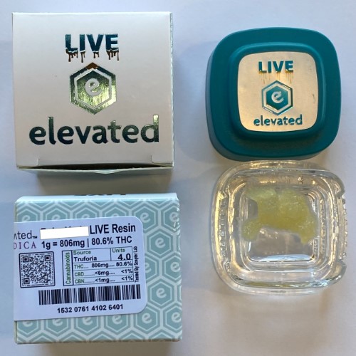 Photograph of product: Elevated - Live Resin - (S) - Green Crack