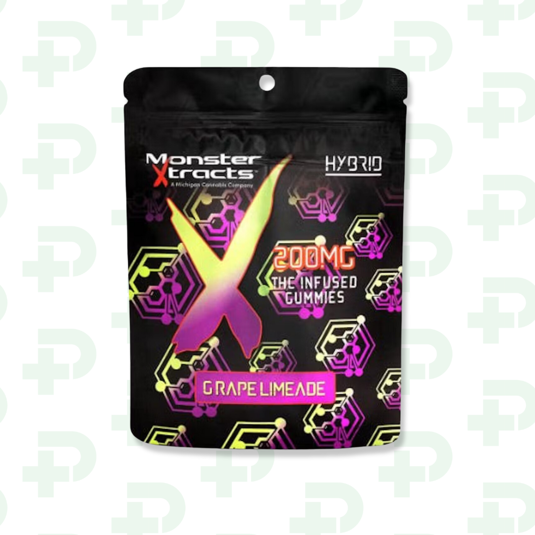 Photograph of product: Monster 200mg Gummy - Hybrid - GRAPE LIMEADE