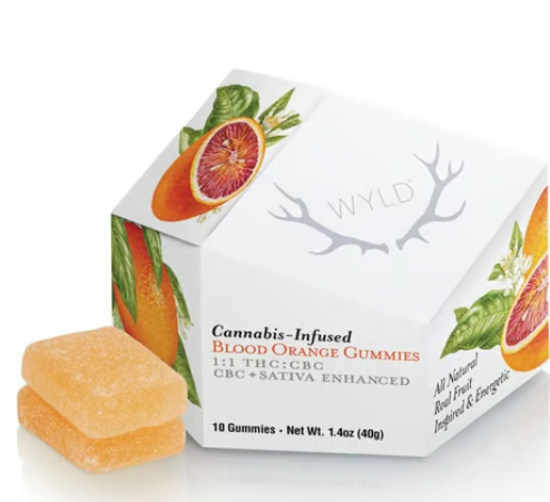 Photograph of product: Blood Orange Gummies | 1:1 TH-oui:CBC | 100mg | 10ct (S)