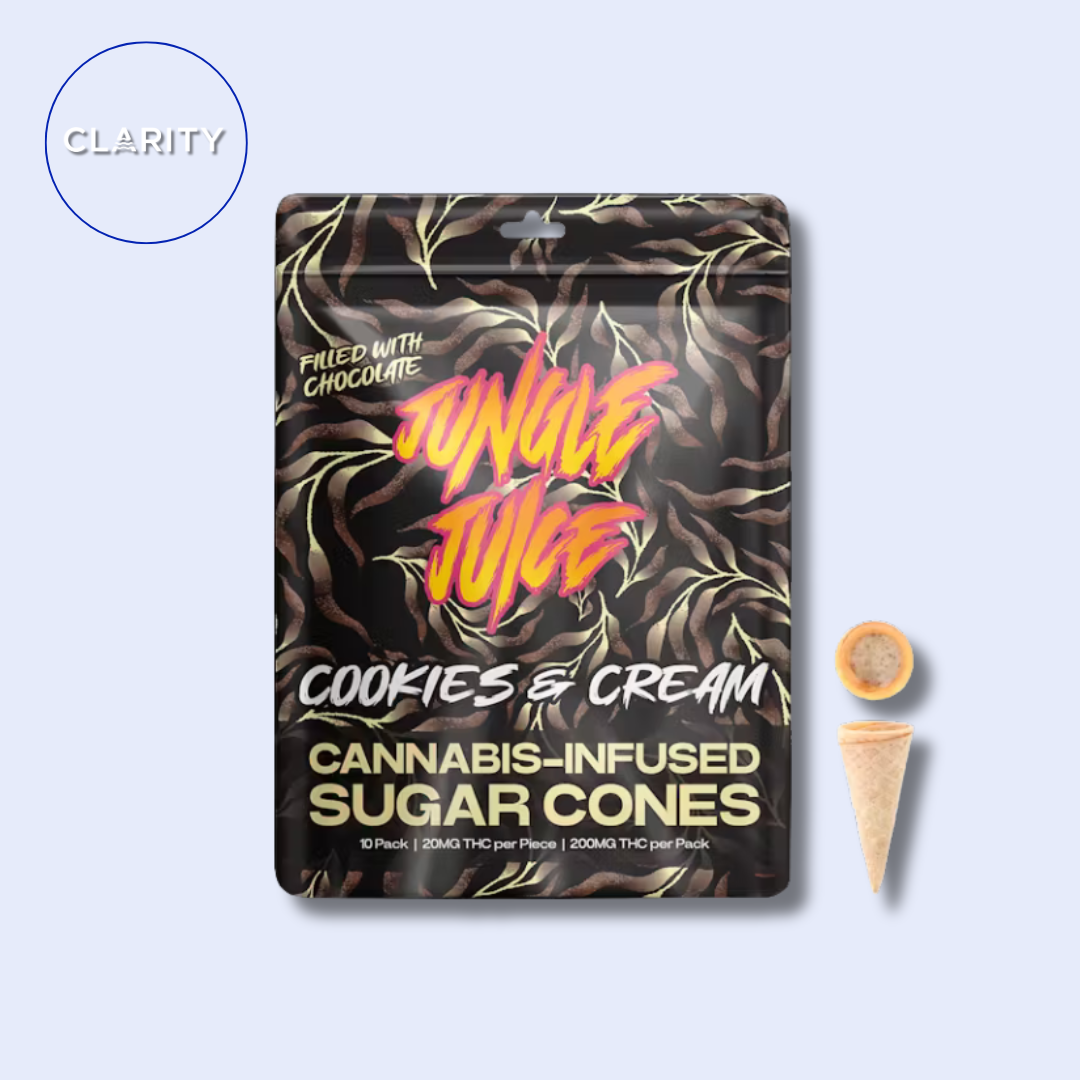 Photograph of product: Jungle Juice | 200mg Sugar Cones | Cookies & Cream