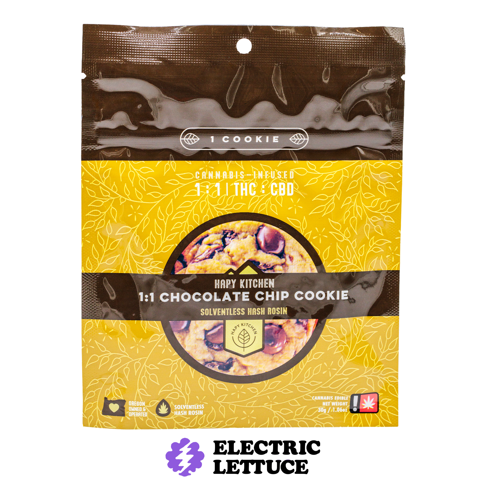 Photograph of product: Hapy Kitchen Chocolate Chip Cookie 1:1 CBD Single 100mg