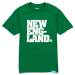 Photograph of product: NE Text Tee | Kelly Green/White | Large