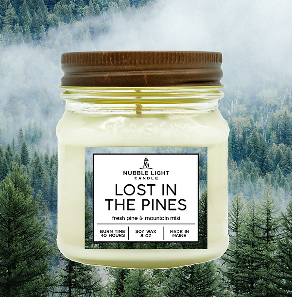 Photograph of product: Nubble Light Candle Co. Lost in the Pines