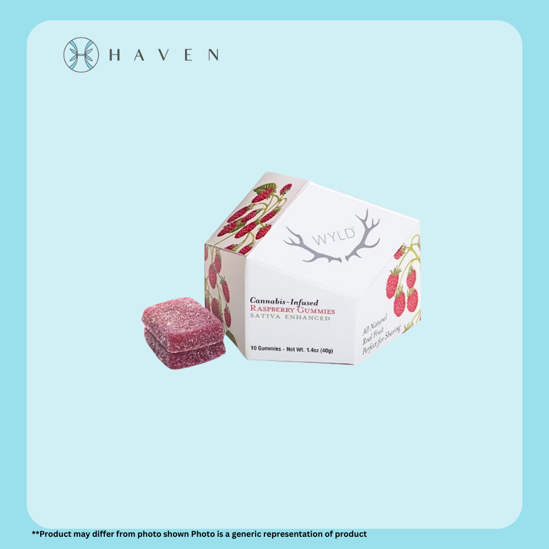 Photograph of product: 10mg Raspberry Oui'd Enhanced Gummies | WYLD