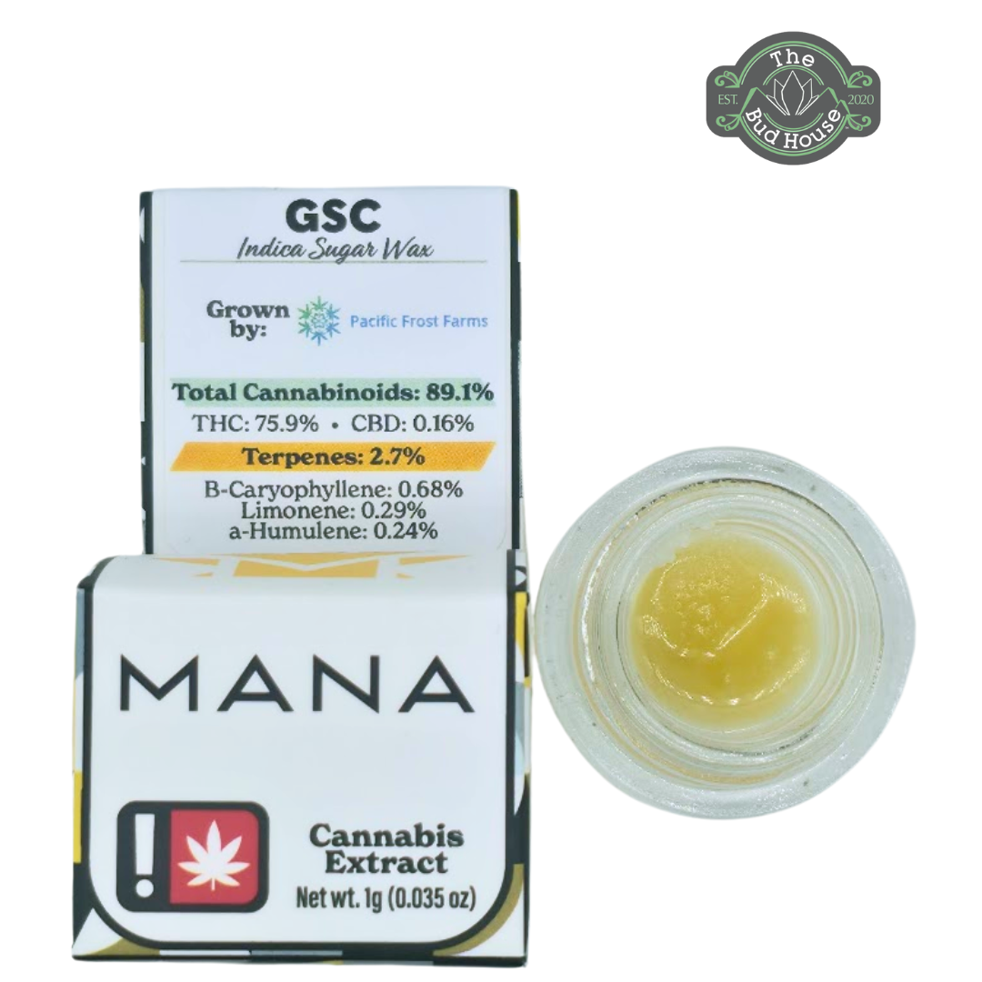 Photograph of product: Mana Extracts 1g GSC Sugar Wax
