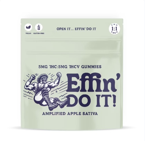 Photograph of product: Effin' Do It Amplified Apple Oui'd 1:1 TH-oui:TH-ouiV Gummies | 100mg