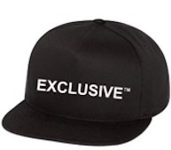 Photograph of product: Exclusive White Logo Snapback - Black