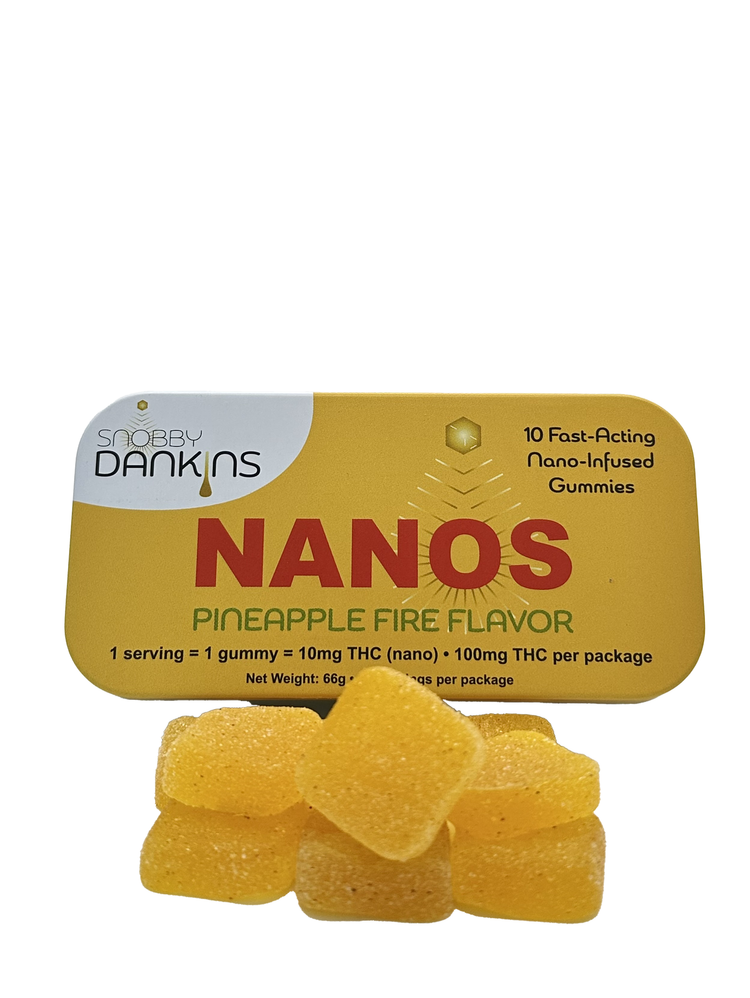 Photograph of product: SNOBBY DANKINS Pineapple Fire 10pk 10mg Gummies